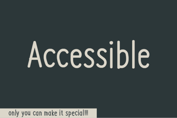 Accessible Font: Natural Handwritten Type for Editorial Design