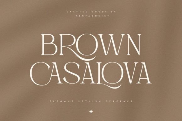 Brown Casalova Font: Elegant Serif for Branding