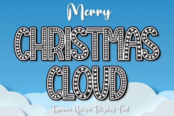 Christmas Cloud Font for Editorial Design and Seasonal Layouts