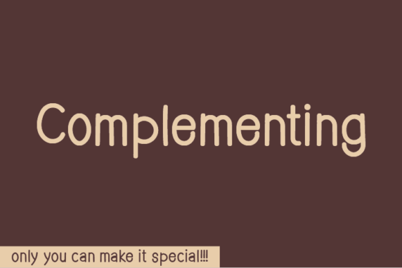Complementing Font: Authentic Handwritten Style