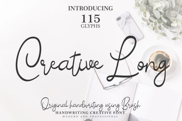 Creative Long Font: Bold Handwritten Style for Editorial Design