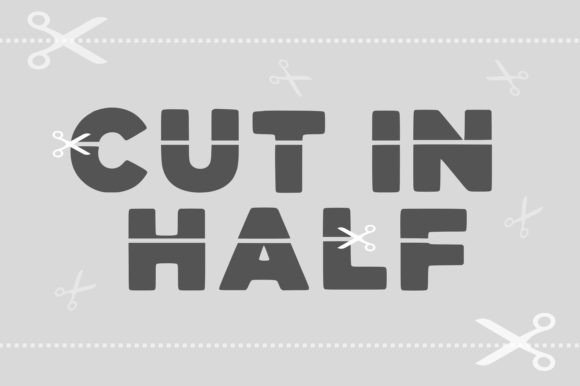 Cut in Half Typeface for Modern Brand Identity Design