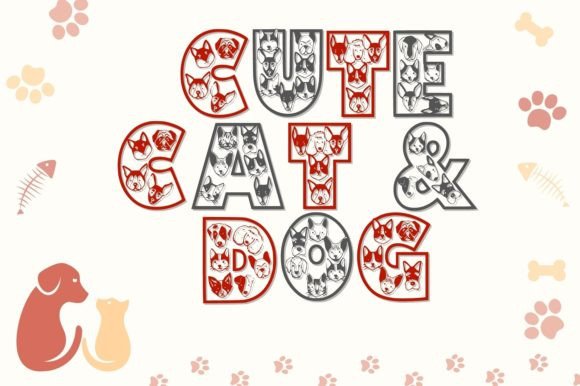 Cute Cat Dog Font for Pet Branding and Packaging