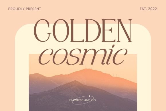 Golden Cosmic Font for Modern Web Design