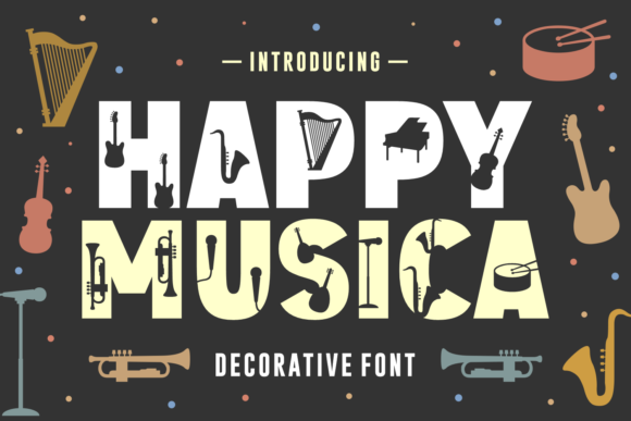 Happy Musica Font for Musical Branding and Editorial Design