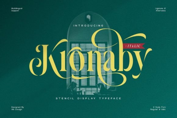 Kronaby Font: Elegant Stencil Serif for Makers