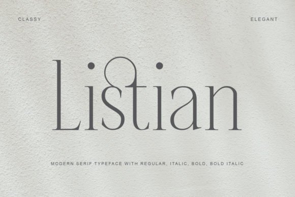 Listian Serif Font for Elegant Craft Projects