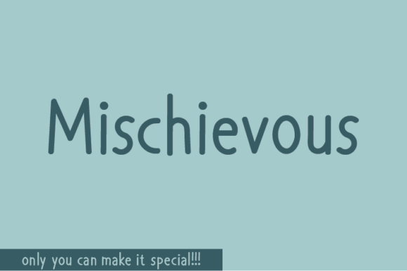 Mischievous Font: Natural Handwritten Style for Editorial Design