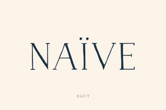 Naive Font: Elevating Campaign Visuals with Classy Serif Style