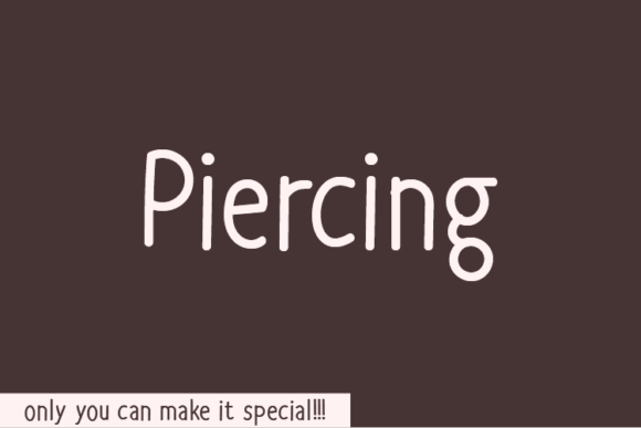 Piercing Font: Natural Handwritten Style for Makers