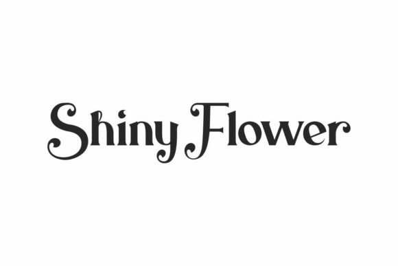 Shiny Flower Font: Elegant Serif for Luxury Design