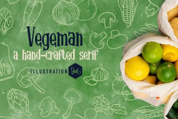 Vegeman Font Review: A Quirky Script Handwritten Typeface for Branding