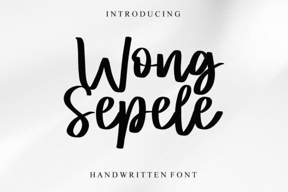 Wong Sepele Font for Handmade Labels and Crafts